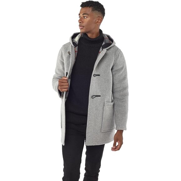 Original Montgomery Mens Abberley Duffle Coat Large Gray - Picture 2 of 7